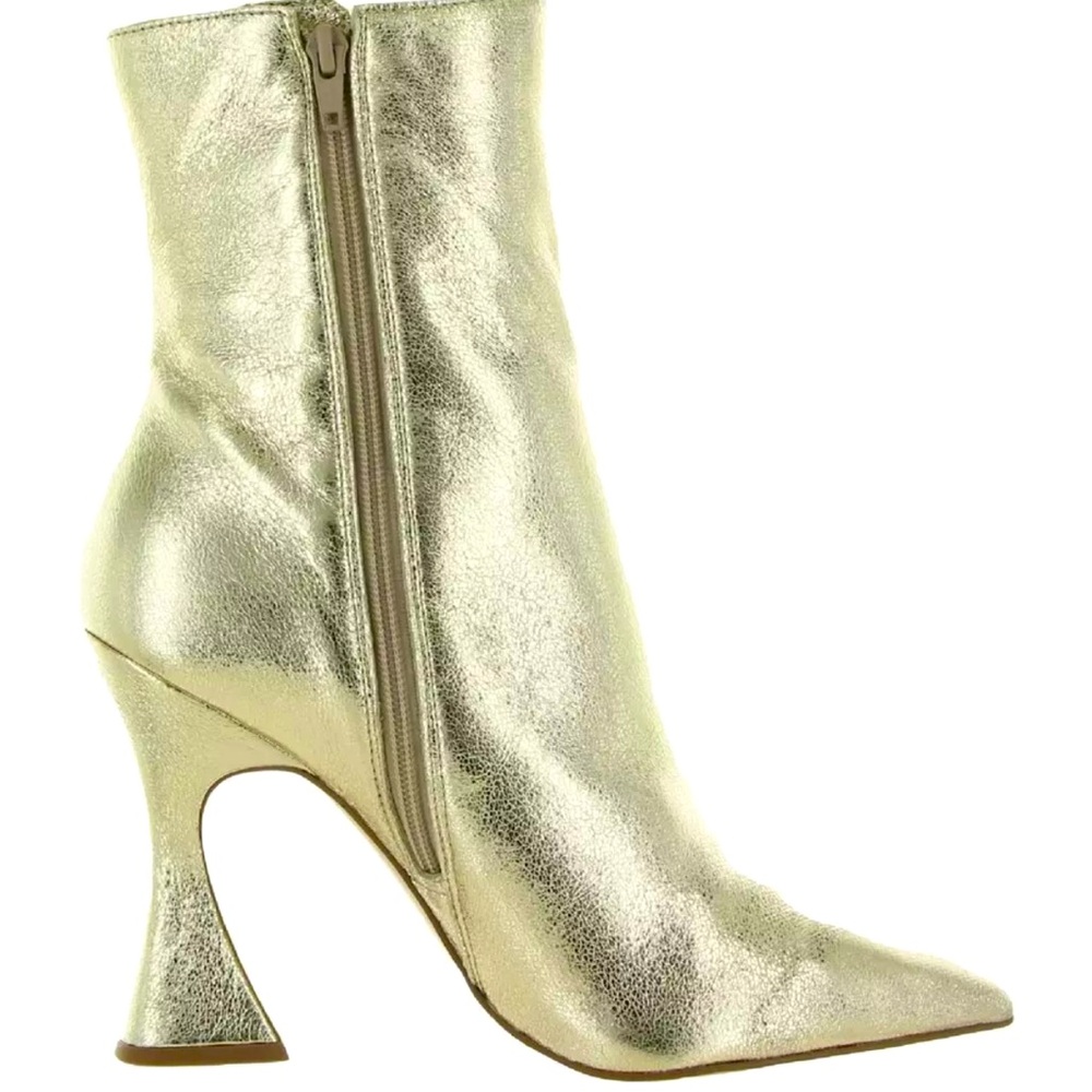 Steve Madden Womens Vivy Gold Mid-Calf Boots Shoes 8 Medium (B,M) BHFO 3943